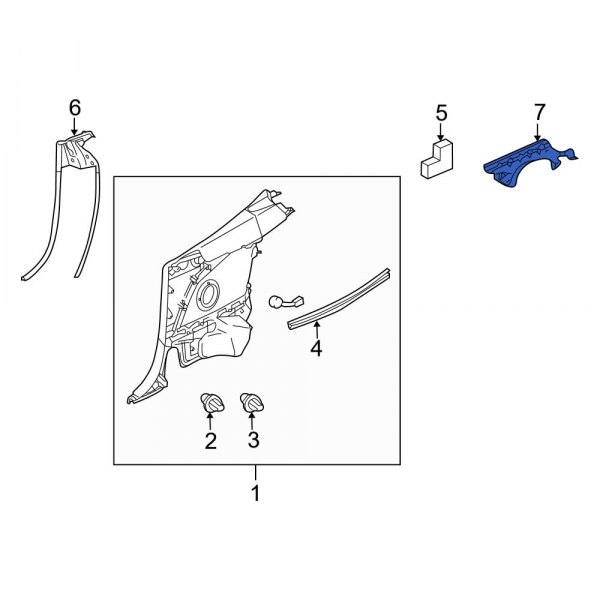 Quarter Panel Trim Panel Bracket