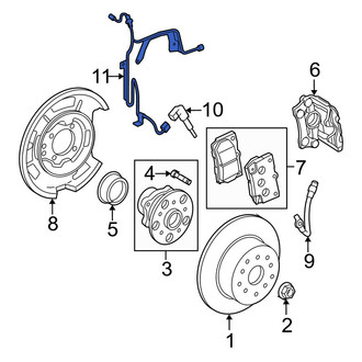 Lexus OE - Front Left ABS Wheel Speed Sensor Wiring Harness
