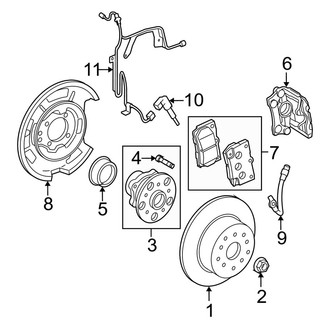 Lexus OE - Rear Suspension - Brake Components (C)