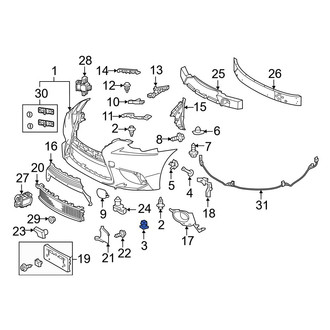 Lexus OE - Upper Bumper Cover Grommet