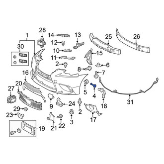 Lexus OE - Bumper Cover Retainer