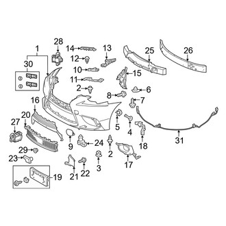 Lexus OE - Front Bumper & Grille - Bumper & Components