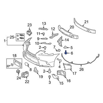 Lexus OE - Lower Bumper Cover Screw