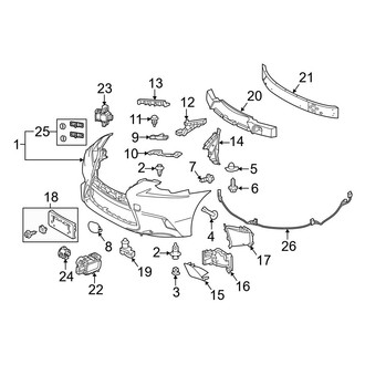Lexus OE - Front Bumper & Grille - Bumper & Components