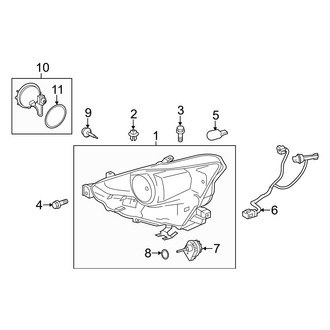 Lexus OE - Front Lamps - Headlamp Components (High Intensity Discharge Type)