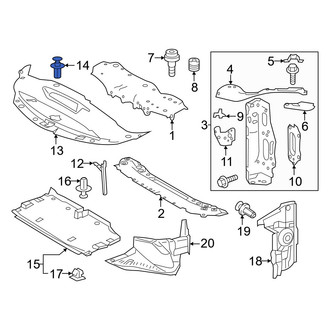Lexus OE - Radiator Support Access Cover Clip