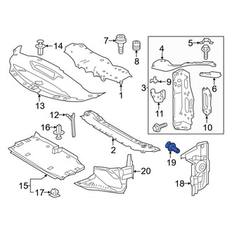 Lexus OE - Radiator Support Air Deflector Clip