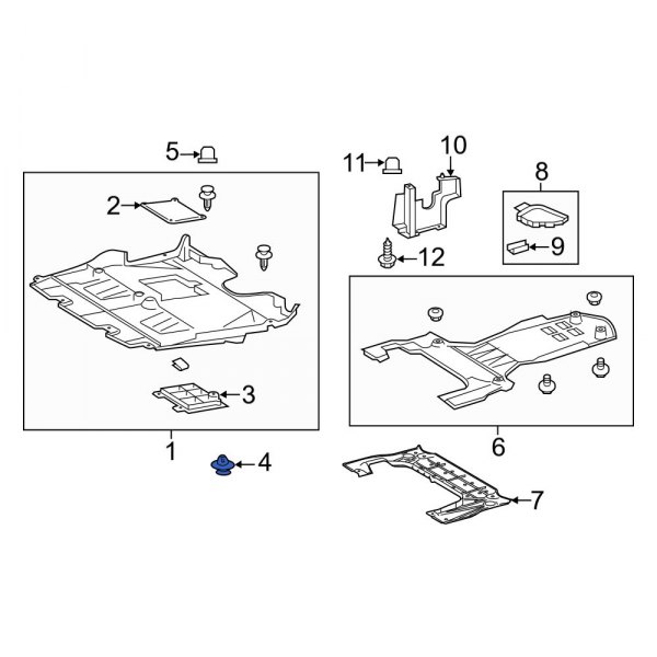 Radiator Support Splash Shield Clip