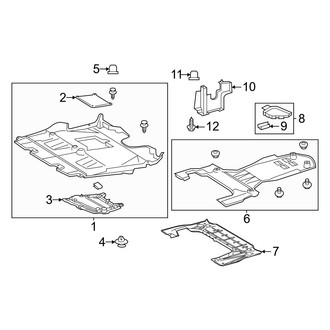 Lexus OE - Radiator Support - Splash Shields