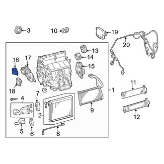 Lexus OE - Front Left HVAC Blend Door Actuator