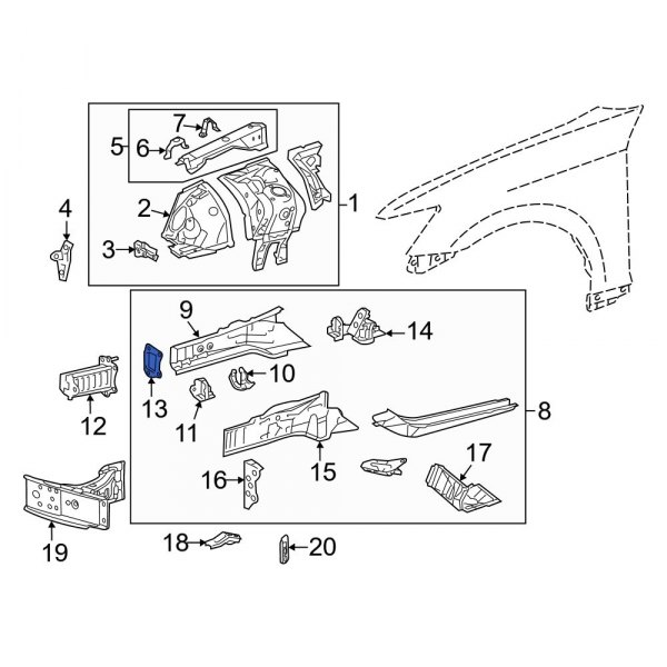 Frame Rail End Bracket