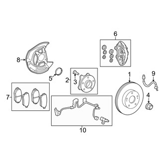 Lexus OE - Front Suspension - Brake Components (AWD)