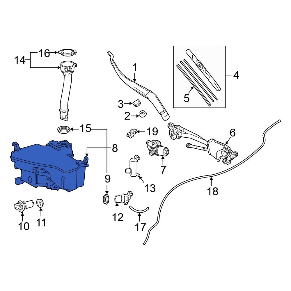 Lexus OE 8535553110 - Front Washer Fluid Reservoir