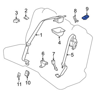 Lexus OE - Rear Child Restraint Anchor Plate Cap