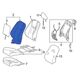 Lexus OE - Front Left Seat Back Cushion Cover