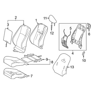 Lexus OE - Seats & Tracks - Driver Seat Components