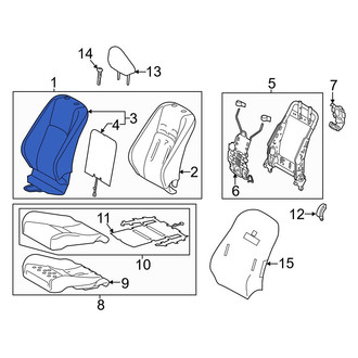 Lexus OE - Front Left Seat Back Cushion Cover