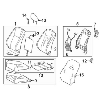 Lexus OE - Seats & Tracks - Driver Seat Components