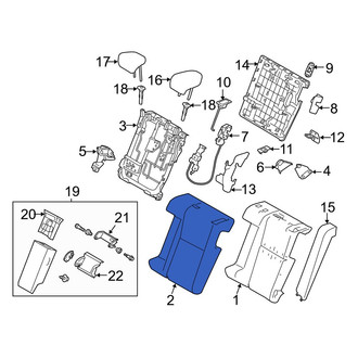 Lexus OE - Rear Left Seat Back Cushion Cover