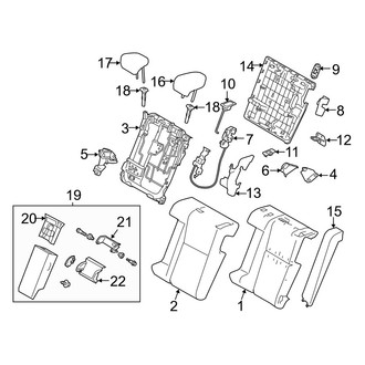 Lexus OE - Seats & Tracks - Rear Seat Components (Seat Back Components)