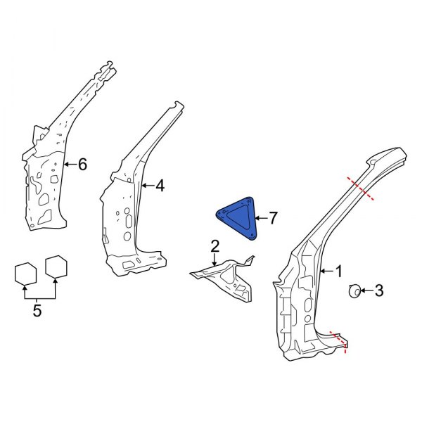 Body A-Pillar Reinforcement Plate