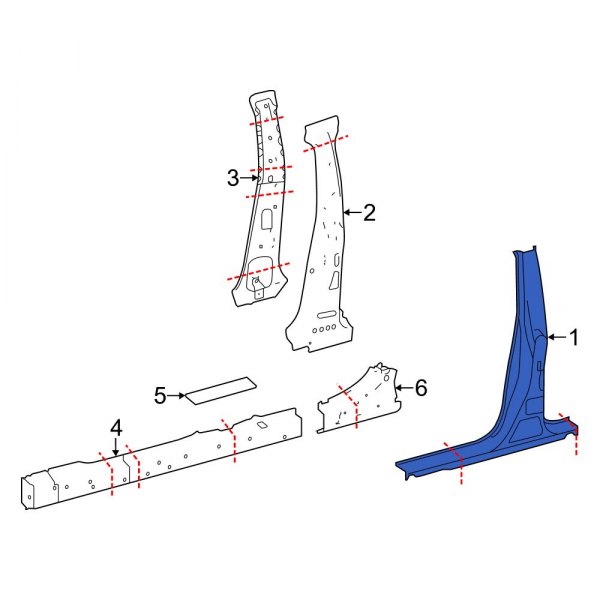 Body B-Pillar and Rocker Panel