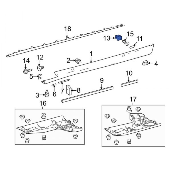 Rocker Panel Molding Grommet