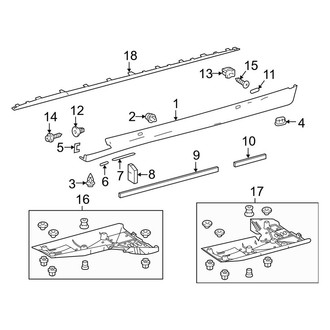Lexus OE - Pillars, Rocker & Floor - Exterior Trim