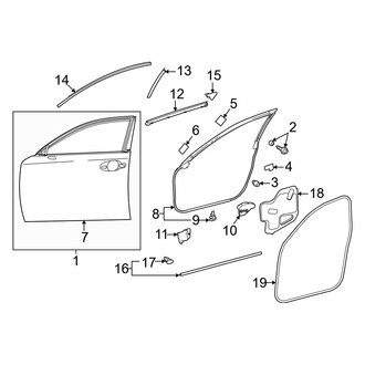 Lexus OE - Front Door - Door & Components