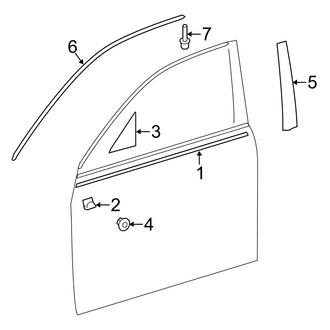 Lexus OE - Front Door - Exterior Trim