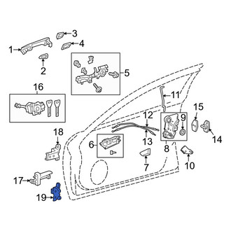 Lexus OE - Front Right Lower Door Hinge