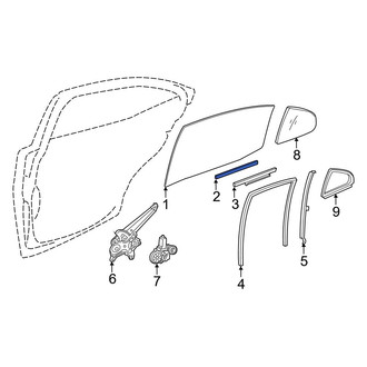 Lexus OE - Rear Door Glass Insulator