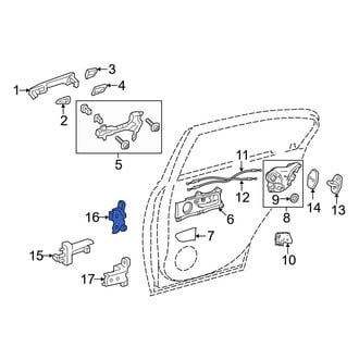 Lexus OE - Rear Right Upper Door Hinge