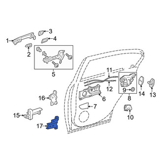 Lexus OE - Rear Left Lower Door Hinge