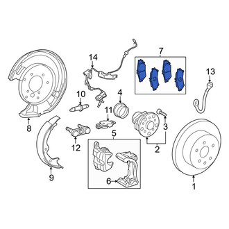 Lexus OE - Rear Disc Brake Pad Set