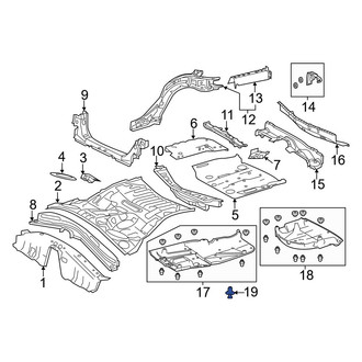 Lexus OE - Floor Pan Splash Shield Clip