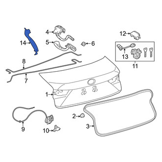 Lexus OE - Rear Left Deck Lid Hinge Cap
