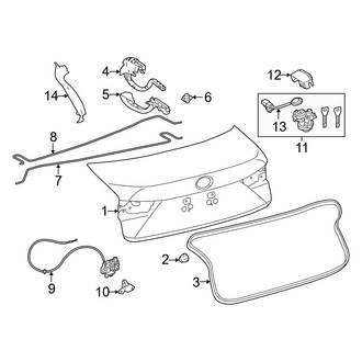 Lexus OE - Trunk Lid - Lid & Components