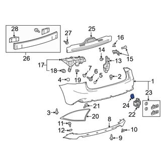 Lexus OE - Rear Parking Aid Sensor Clip