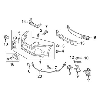 Lexus OE - Front Bumper & Grille - Bumper & Components