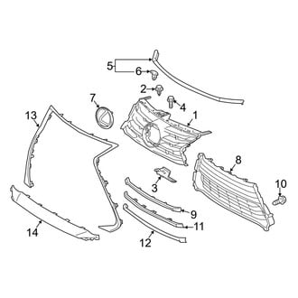 Lexus OE - Front Bumper & Grille - Grille & Components