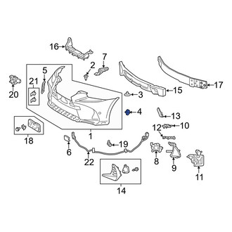 Lexus OE - Bumper Cover Retainer