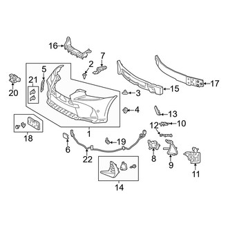 Lexus OE - Front Bumper & Grille - Bumper & Components