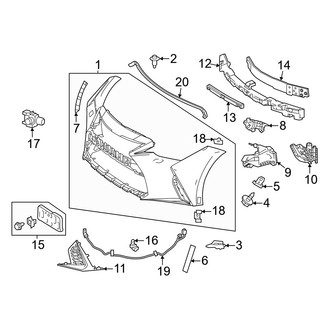 Lexus OE - Front Bumper & Grille - Bumper & Components