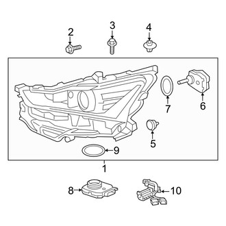 Lexus OE - Front Lamps - Headlamp Components (With LED High Beam)