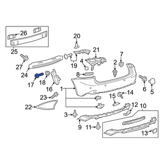 Lexus OE - Bumper Cover Support Rail Screw