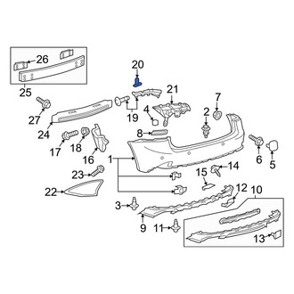 Lexus OE - Rear Left Bumper Cover Bracket