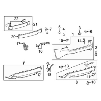 Lexus OE - Rear Bumper - Bumper & Components