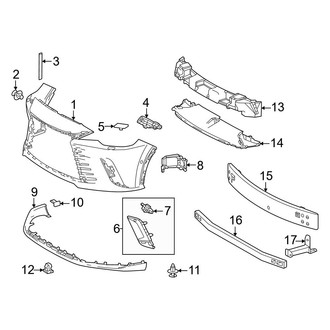 Lexus OE - Front Bumper & Grille - Bumper & Components (Canada Built)