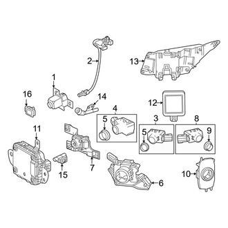 Lexus OE - Front Bumper & Grille - Electrical Components (Canada Built)